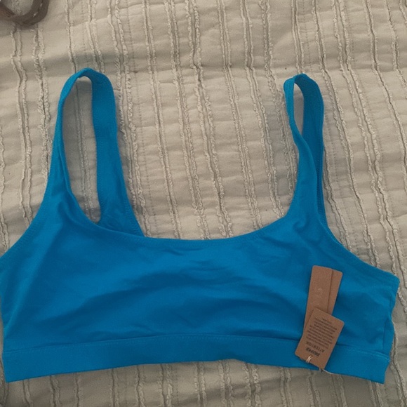 Skims Recycled Swim Tank Bikini Top Turquoise Size- Large - Picture 4 of 4